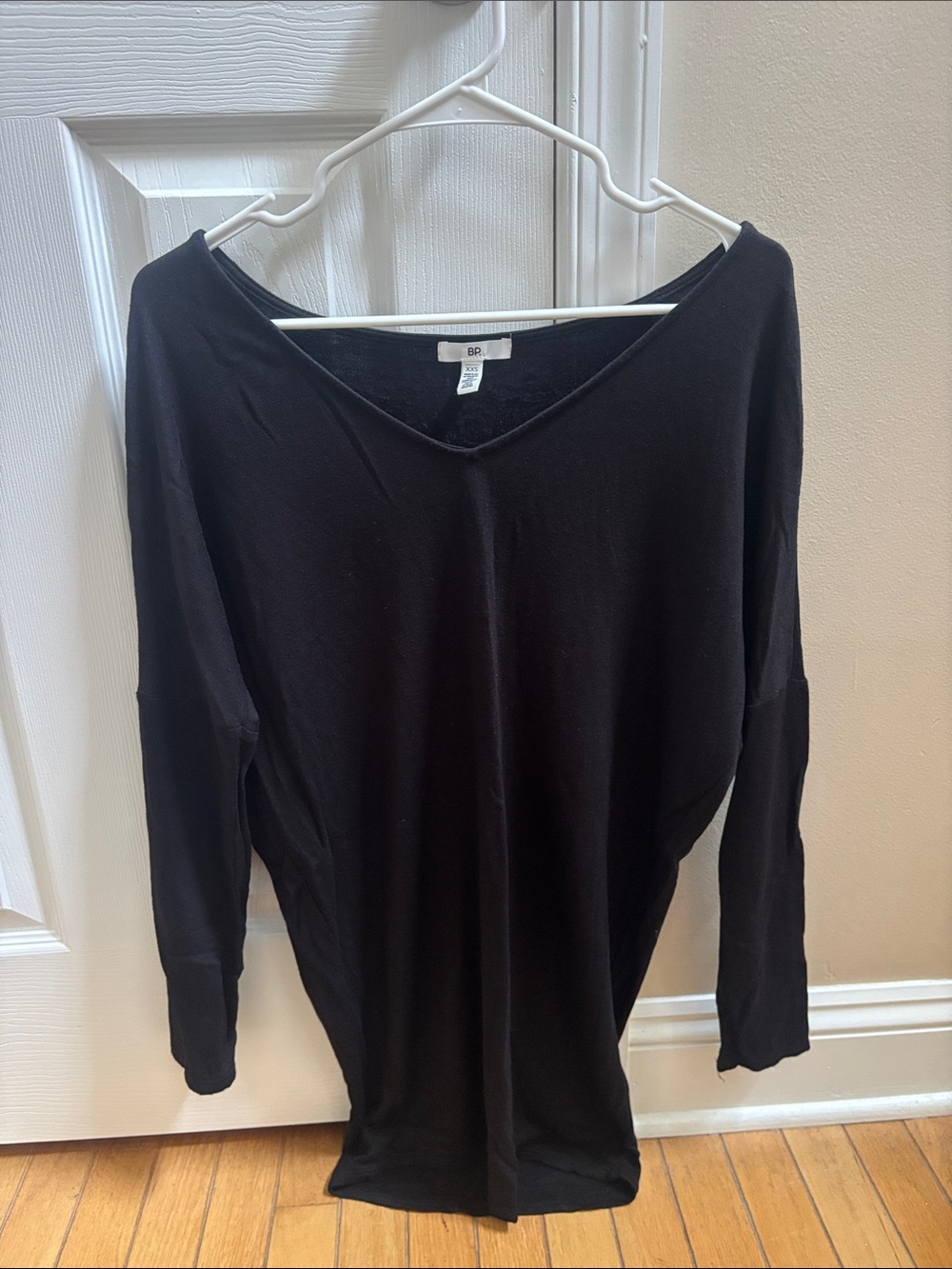 bp Black V-Neck Long Sleeve Tunic Top